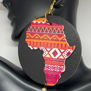 African Continent Earrings